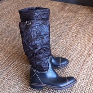 Cento X leather and rubber boots